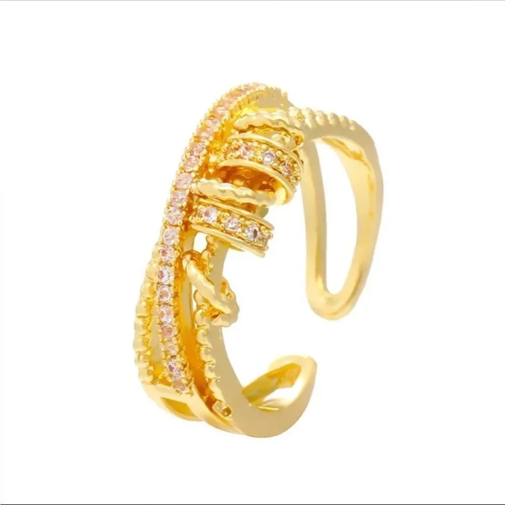 Bohemian gold ring N506